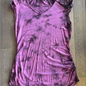 Rock & Republic Magenta Tie-Dye Blouse